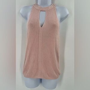 White House Black Market Braided Ribbed Halter Top Women’s Size XL